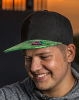 Bronx Glitter Flat Peak Snapback Cap  Result Headwear RC087X