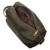 Heritage Waxed Canvas Wash Bag Quadra QD651