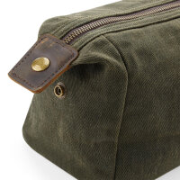 Heritage Waxed Canvas Wash Bag Quadra QD651