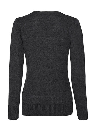 Ladies’ V-Neck Knitted Pullover Russell Collection 0R710F0