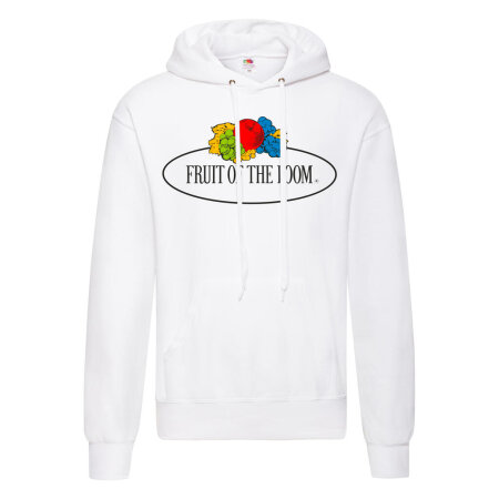 Vintage Hooded Sweat Classic Large Logo Print Fruit of the Loom Vintage Collection 012208A
