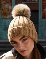 Fur Pop Pom Chunky Beanie Beechfield B412
