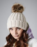 Fur Pop Pom Chunky Beanie Beechfield B412
