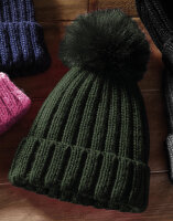 Verbier Fur Pop Pom Chunky Beanie Beechfield B413