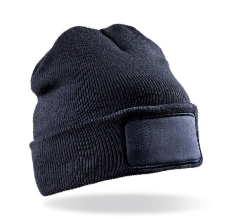 Recycled Double Knit Printers Beanie Result Recycled RC927X