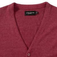 Mens V-Neck Sleeveless Knitted Cardigan Russell Athletic...