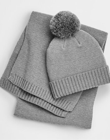 Knitted Scarf and Beanie Gift Set Beechfield B401